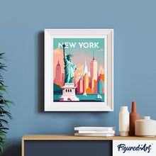 Carica l&#39;immagine nel visualizzatore di Gallery, Dipingere con i numeri - Poster di viaggio a New York