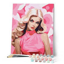 Carica l'immagine nel visualizzatore di Gallery, Dipingere con i numeri - Blonde Pink Diva Figured'Art
