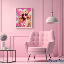 Carica l&#39;immagine nel visualizzatore di Gallery, Dipingere con i numeri - Diva con Palloncini Rosa