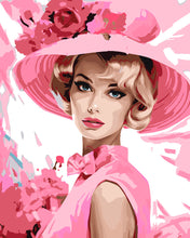 Carica l'immagine nel visualizzatore di Gallery, Dipingere con i numeri - Diva con Cappello Rosa