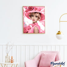 Carica l&#39;immagine nel visualizzatore di Gallery, Dipingere con i numeri - Diva con Cappello Rosa