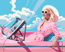 Carica l'immagine nel visualizzatore di Gallery, Dipingere con i numeri - Diva in Auto Rosa Retrò