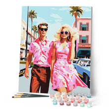 Carica l'immagine nel visualizzatore di Gallery, Dipingere con i numeri - Pink Duo a Malibù Figured'Art