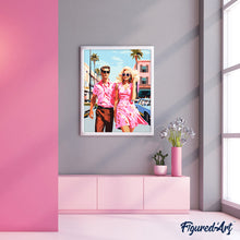 Carica l&#39;immagine nel visualizzatore di Gallery, Dipingere con i numeri - Pink Duo a Malibù