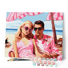 Carica l'immagine nel visualizzatore di Gallery, Dipingere con i numeri - Pink Duo al Mare Figured'Art