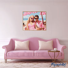 Carica l&#39;immagine nel visualizzatore di Gallery, Dipingere con i numeri - Pink Duo al Mare