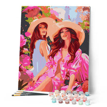 Carica l'immagine nel visualizzatore di Gallery, Dipingere con i numeri - Pink Diva Sisters Figured'Art