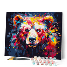 Carica l'immagine nel visualizzatore di Gallery, Dipingere con i numeri - Orso Astratto Colorato Figured'Art