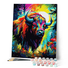 Carica l'immagine nel visualizzatore di Gallery, Dipingere con i numeri - Bisonte Astratto Colorato Figured'Art