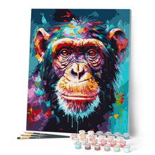 Carica l'immagine nel visualizzatore di Gallery, Dipingere con i numeri - Scimpanzé Astratto Colorato Figured'Art