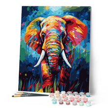 Carica l'immagine nel visualizzatore di Gallery, Dipingere con i numeri - Elefante Astratto Colorato Figured'Art