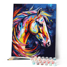 Carica l'immagine nel visualizzatore di Gallery, Dipingere con i numeri - Cavallo Astratto Colorato Figured'Art