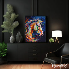 Carica l&#39;immagine nel visualizzatore di Gallery, Dipingere con i numeri - Cavallo Astratto Colorato