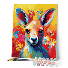Carica l'immagine nel visualizzatore di Gallery, Dipingere con i numeri - Canguro Astratto Colorato Figured'Art