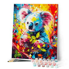 Carica l'immagine nel visualizzatore di Gallery, Dipingere con i numeri - Koala Astratto Colorato Figured'Art
