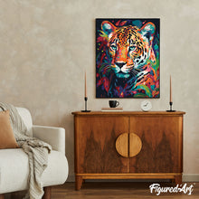Carica l&#39;immagine nel visualizzatore di Gallery, Dipingere con i numeri - Leopardo Astratto Colorato