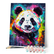 Carica l'immagine nel visualizzatore di Gallery, Dipingere con i numeri - Panda Astratto Colorato Figured'Art