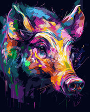 Carica l'immagine nel visualizzatore di Gallery, Dipingere con i numeri - Cinghiale Astratto Colorato