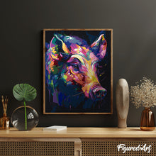 Carica l'immagine nel visualizzatore di Gallery, Dipingere con i numeri - Cinghiale Astratto Colorato
