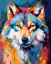 Carica l'immagine nel visualizzatore di Gallery, Dipingere con i numeri - Lupo Astratto Colorato
