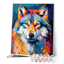 Carica l'immagine nel visualizzatore di Gallery, Dipingere con i numeri - Lupo Astratto Colorato Figured'Art