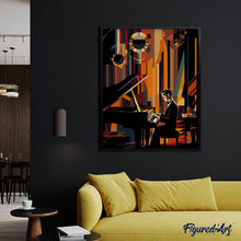 Carica l'immagine nel visualizzatore di Gallery, Dipingere con i numeri - Pianista Art Deco