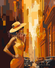 Carica l'immagine nel visualizzatore di Gallery, Dipingere con i numeri - Donna in città Art Deco