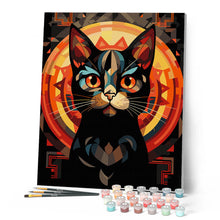 Carica l'immagine nel visualizzatore di Gallery, Dipingere con i numeri - Gatto Nero Art Deco Figured'Art