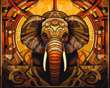 Carica l'immagine nel visualizzatore di Gallery, Dipingere con i numeri - Elefante Art Deco