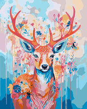 Carica l'immagine nel visualizzatore di Gallery, Dipingere con i numeri - Cervo Colorato in Fiore