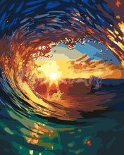 Carica l'immagine nel visualizzatore di Gallery, Dipingere con i numeri - L'Onda e il Tramonto