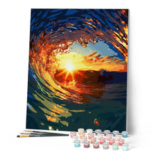 Carica l'immagine nel visualizzatore di Gallery, Dipingere con i numeri - L'Onda e il Tramonto Figured'Art