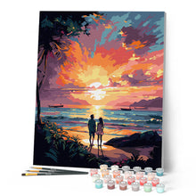 Carica l'immagine nel visualizzatore di Gallery, Dipingere con i numeri - Coppia al Tramonto Figured'Art