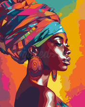 Carica l'immagine nel visualizzatore di Gallery, Dipingere con i numeri - Donna Africana con Turbante