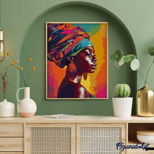 Carica l'immagine nel visualizzatore di Gallery, Dipingere con i numeri - Donna Africana con Turbante