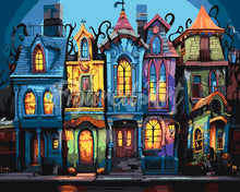 Carica l'immagine nel visualizzatore di Gallery, Dipingere con i numeri - Case Gotiche Colorate