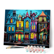 Carica l'immagine nel visualizzatore di Gallery, Dipingere con i numeri - Case Gotiche Colorate Figured'Art