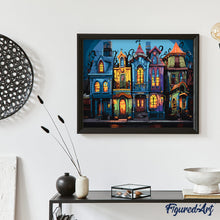 Carica l'immagine nel visualizzatore di Gallery, Dipingere con i numeri - Case Gotiche Colorate