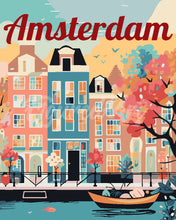 Carica l'immagine nel visualizzatore di Gallery, Dipingere con i numeri - Poster di Viaggio ad Amsterdam in Primavera