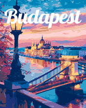 Carica l'immagine nel visualizzatore di Gallery, Dipingere con i numeri - Poster di Viaggio a Budapest al Tramonto