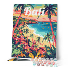 Carica l'immagine nel visualizzatore di Gallery, Dipingere con i numeri - Poster di Viaggio a Bali Figured'Art