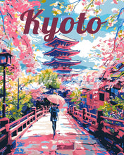 Carica l'immagine nel visualizzatore di Gallery, Dipingere con i numeri - Poster di Viaggio a Kyoto in Primavera
