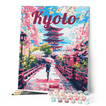 Carica l'immagine nel visualizzatore di Gallery, Dipingere con i numeri - Poster di Viaggio a Kyoto in Primavera Figured'Art