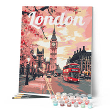 Carica l'immagine nel visualizzatore di Gallery, Dipingere con i numeri - Poster di Viaggio a Londra in Primavera Figured'Art