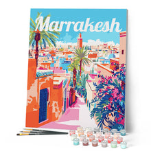 Carica l'immagine nel visualizzatore di Gallery, Dipingere con i numeri - Poster di Viaggio a Marrakech Marocco Figured'Art