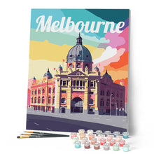 Carica l'immagine nel visualizzatore di Gallery, Dipingere con i numeri - Poster di Viaggio a Melbourne Figured'Art