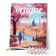 Carica l'immagine nel visualizzatore di Gallery, Dipingere con i numeri - Poster di Viaggio a Praga in Primavera Figured'Art