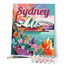 Carica l'immagine nel visualizzatore di Gallery, Dipingere con i numeri - Poster di Viaggio a Sydney Figured'Art