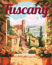 Carica l'immagine nel visualizzatore di Gallery, Dipingere con i numeri - Poster di Viaggio in Toscana in Fiore
