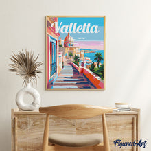 Carica l'immagine nel visualizzatore di Gallery, Dipingere con i numeri - Poster di Viaggio a La Valletta Malta